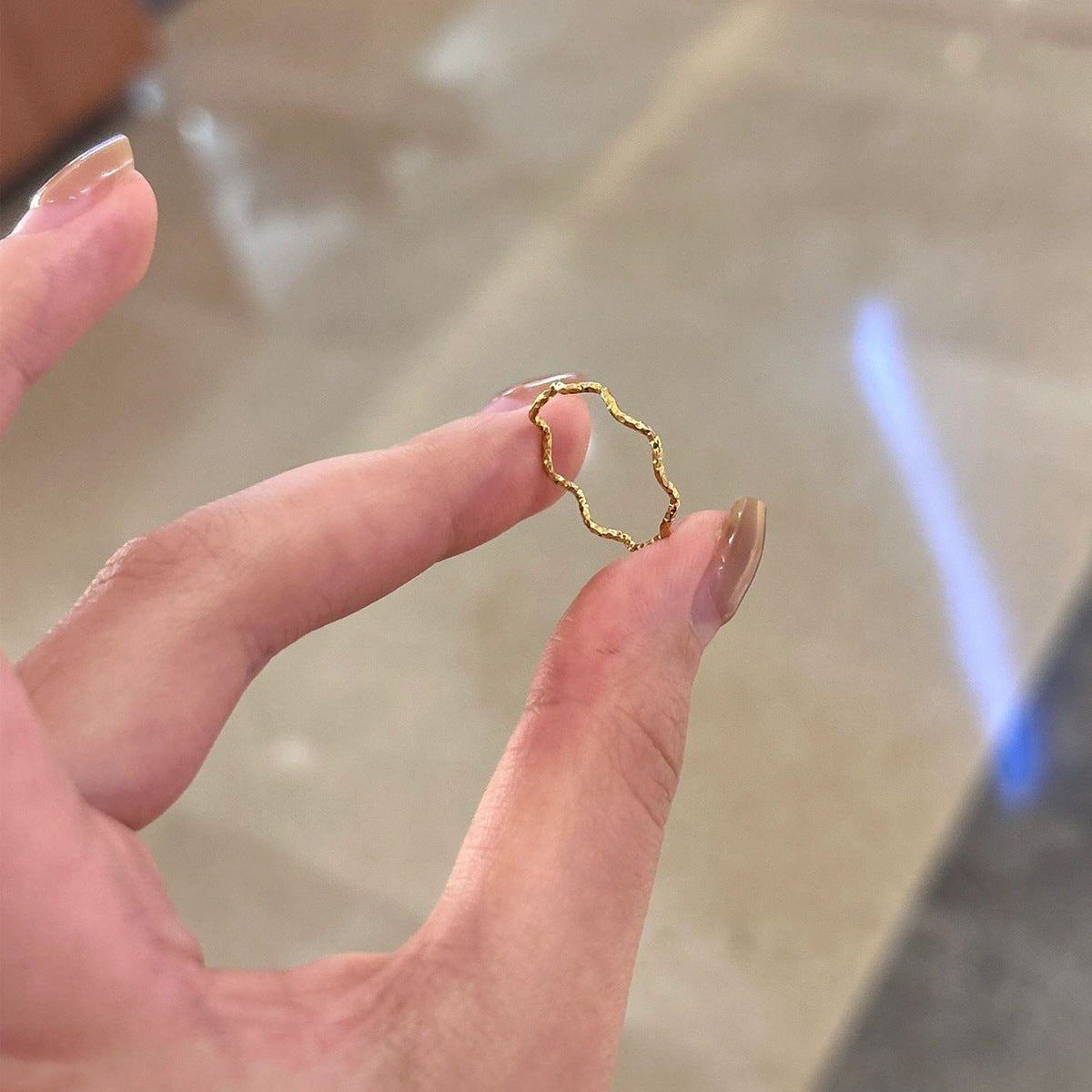 Steel Light Luxury High-grade Sense Batch Flower Rings
