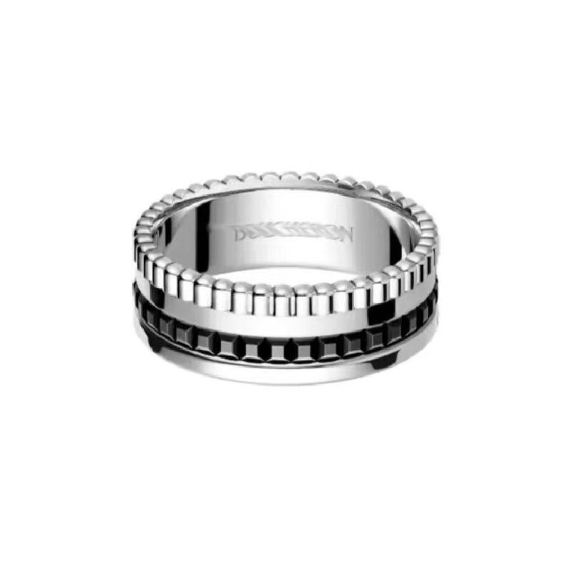 Women's & Men's Version V Gold Plated Gear Rotating Good Luck Ring