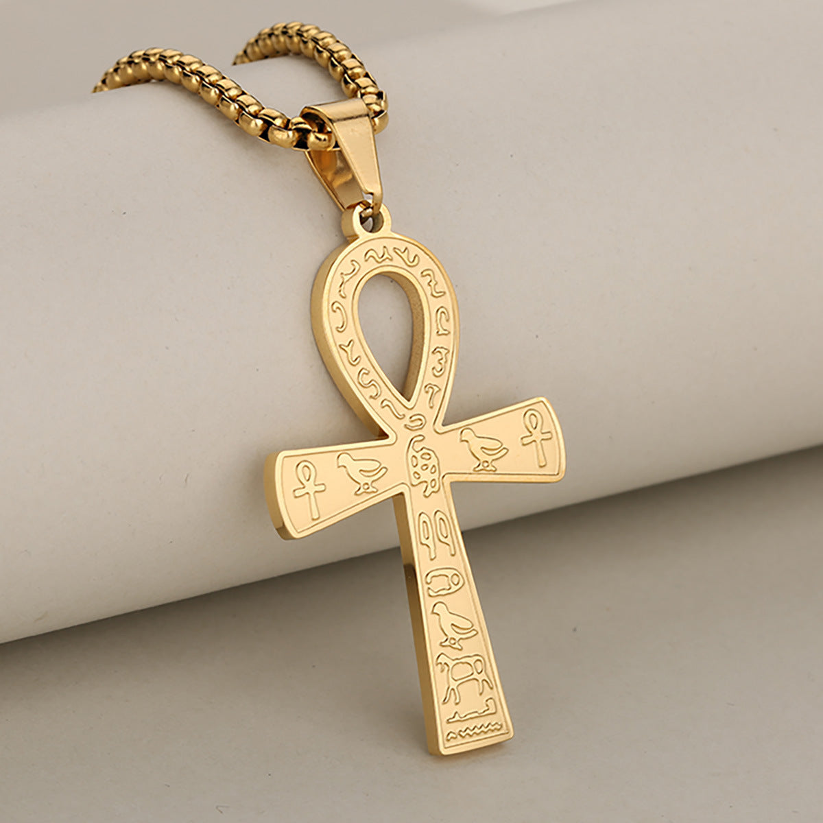 Women's & Men's Cross Ancient Egypt Implied Hip Hop Necklaces