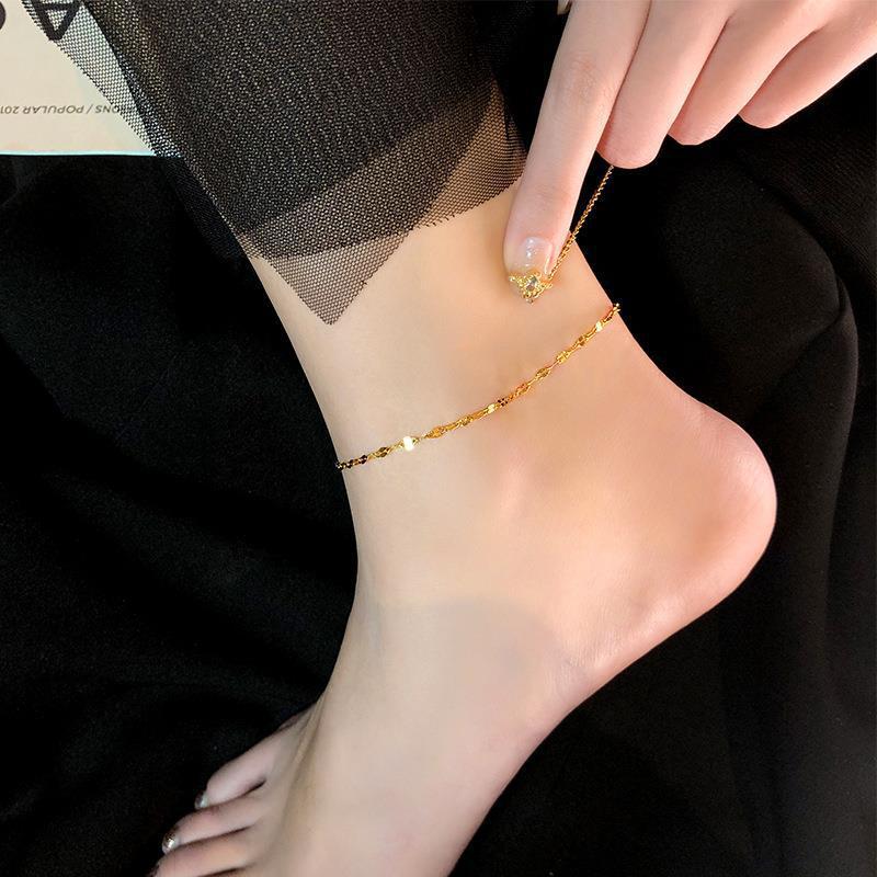 Women's Steel High-grade Gold Does Not Fade Anklets