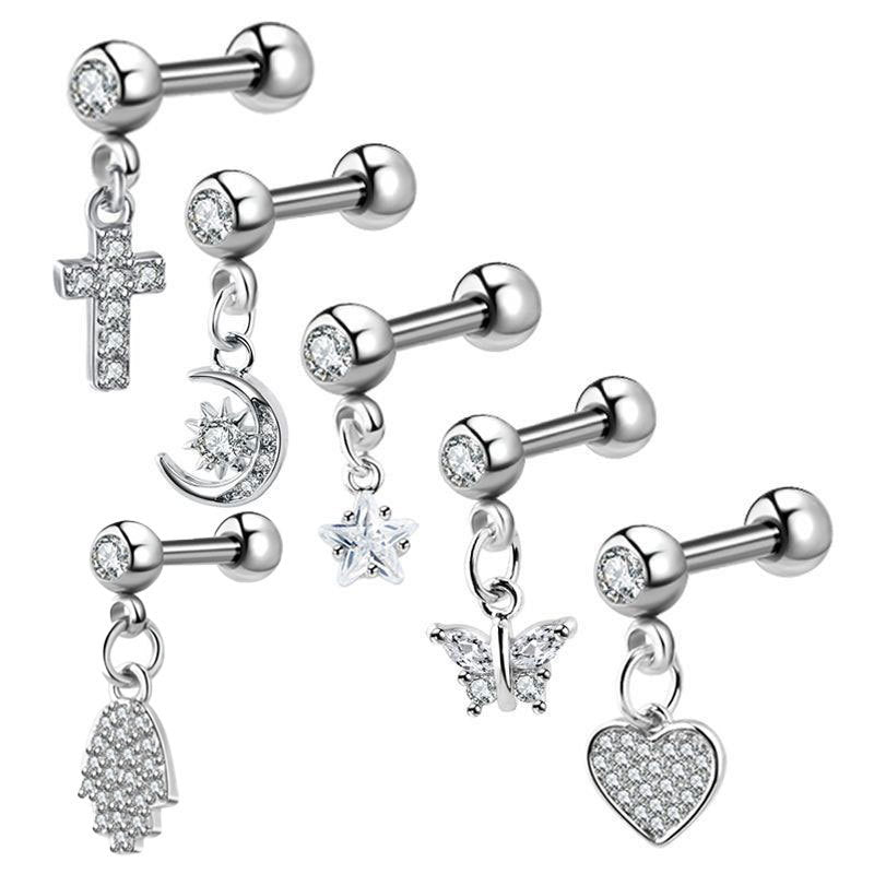 Titanium Steel Ear Bone Female With Stud Earrings