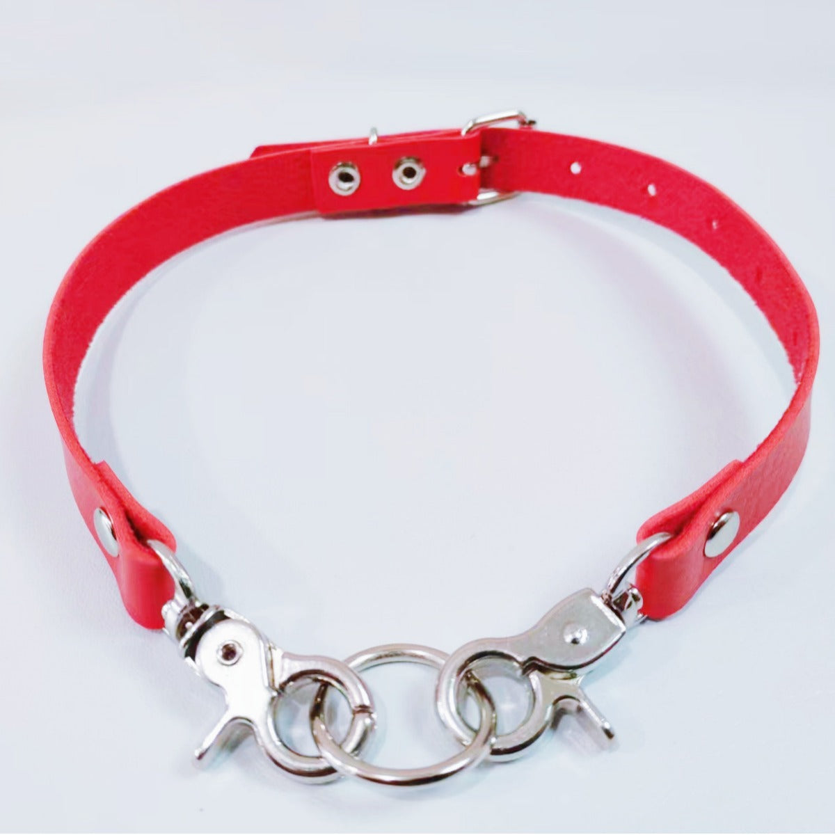 Fashion Simple Leather Buckle Punk Sexy Rings