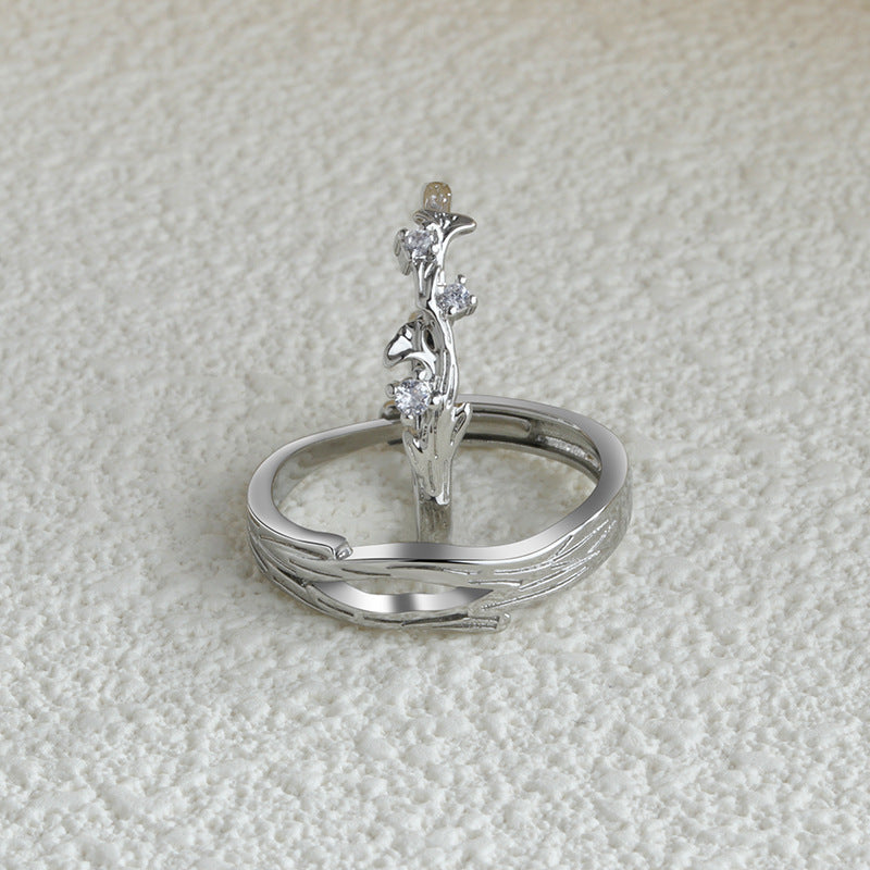 Of Minority Simple Valentine's Day Gift Fashion Creative Ginkgo Ring