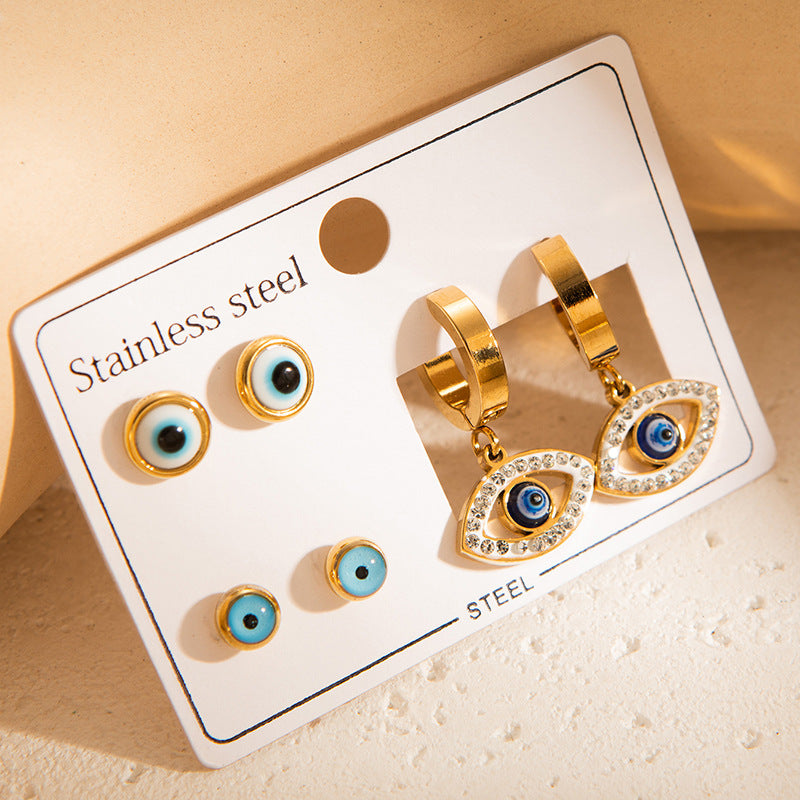 Titanium Steel Ear Exquisite Small Gold-plated Earrings