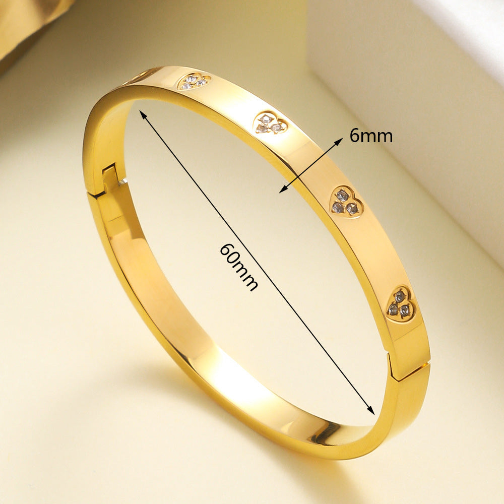 Titanium Steel Stainless Real Gold Furnace Bracelets