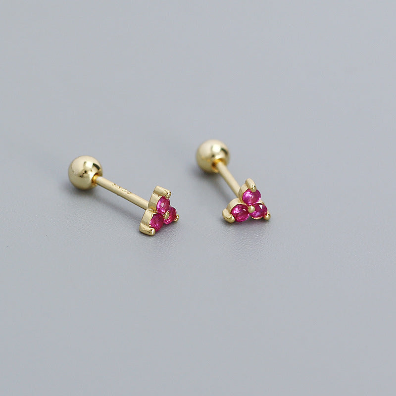 Clover Sier Colors Thread Ear Bone Earrings