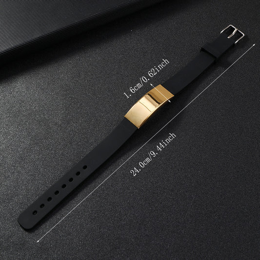 Men's Jewelry Silicone Fashion Strap Simple Lettering Bracelets