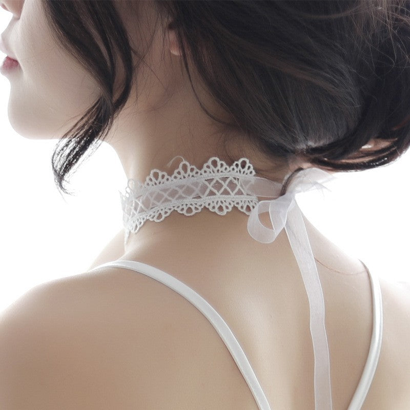 Women's Lolita Cute Black Sexy Lingerie Lace Collar