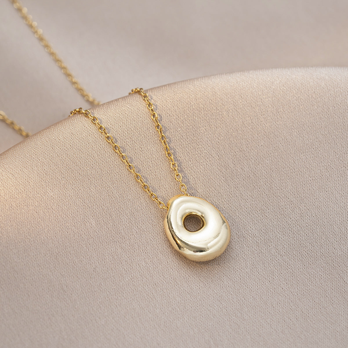 Female Glossy Balloon Bubble Cute Chubby English Letters Temperament Clavicle Necklace