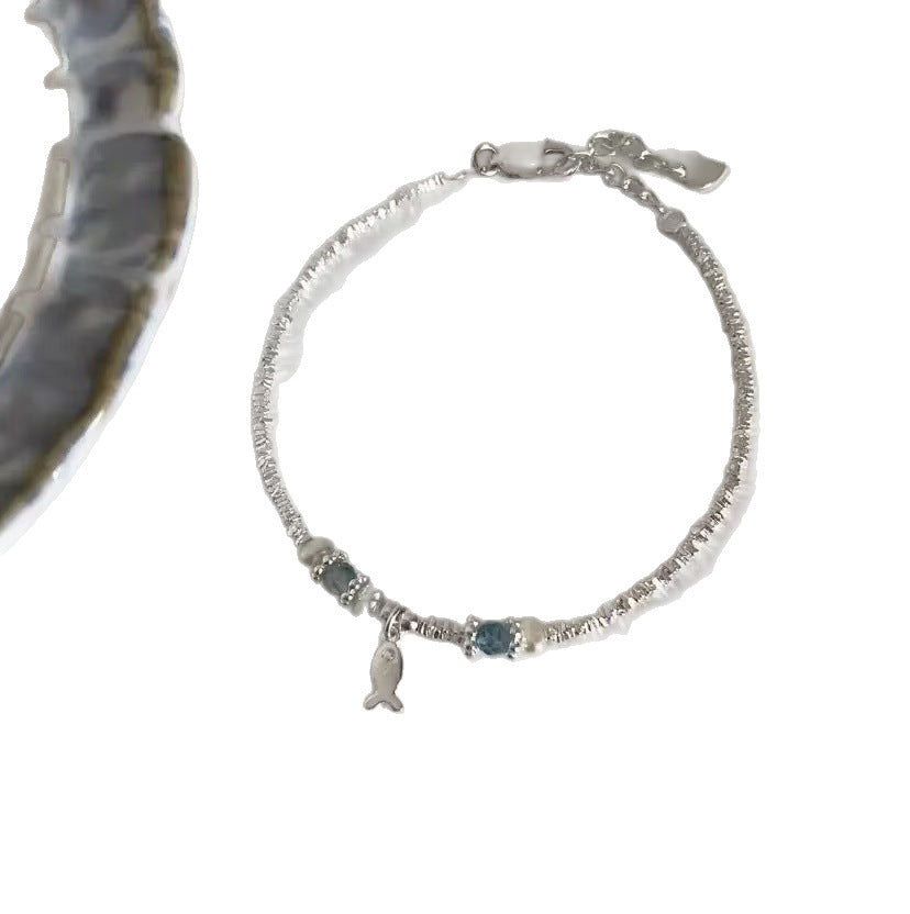 Pieces Of Sier Natural Pearl Fish Bracelet