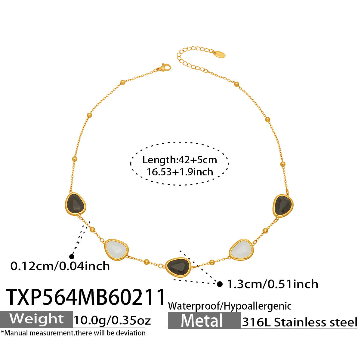Li Affordable Luxury Style Cut Water Drop-shaped Opal Female Stainless Necklaces