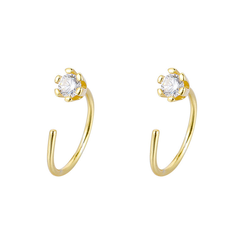 Super Flash Zircon Female Simple Compact Exquisite Versatile High Sense Rings