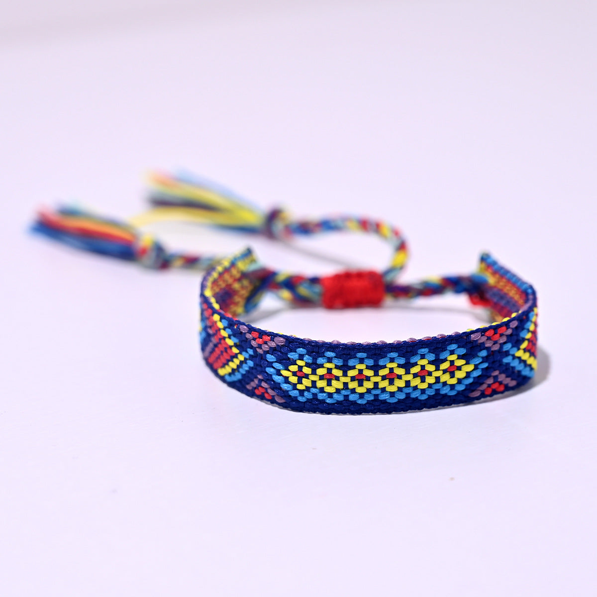 Machine Woven Bohemian Hand-knitted Rope Lucky Friendship Tassel Bracelets
