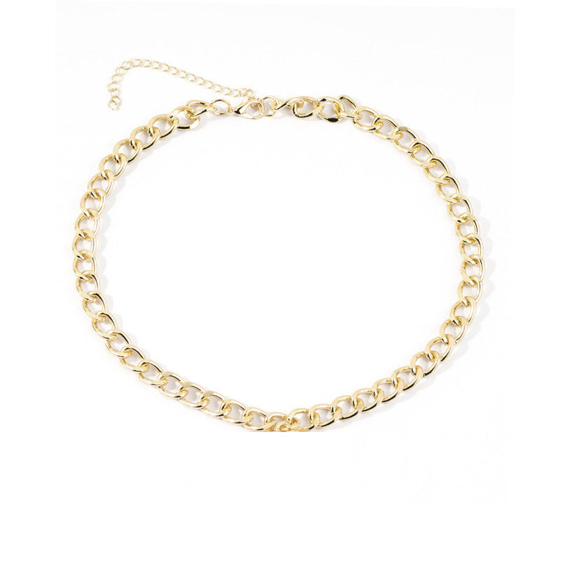 Punk Thick Chain Simple Vintage Sweater Creative Geometric Necklace