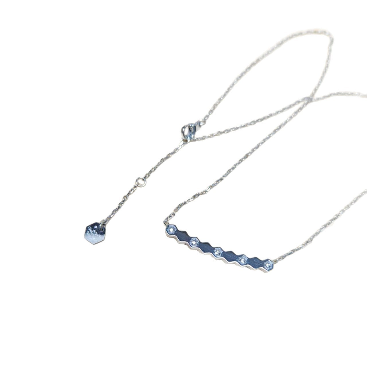 Diamond Honeycomb Female Smiling Face Smile Necklace