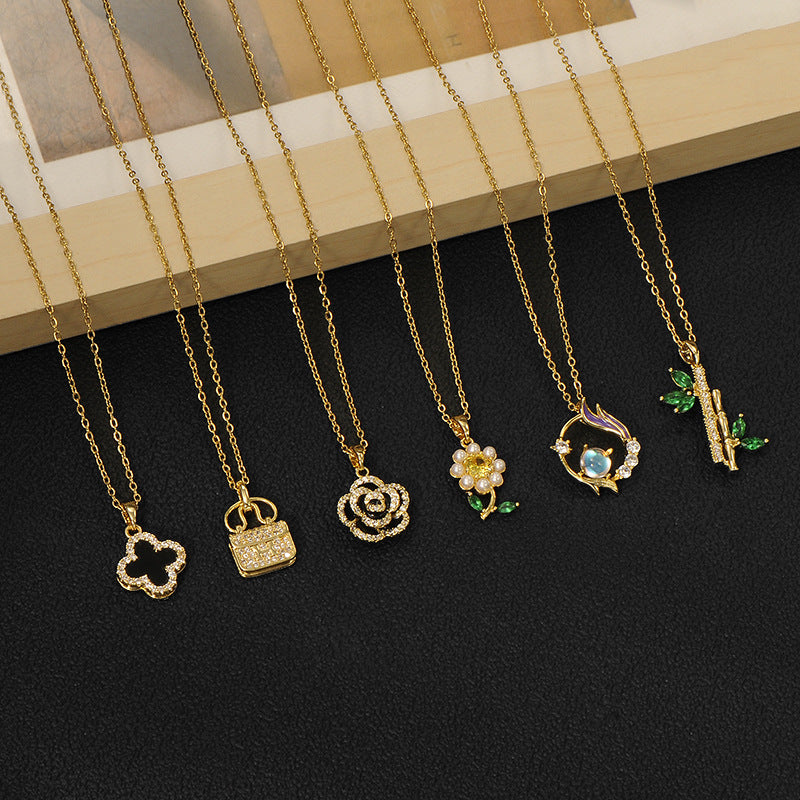 Korean Fairy Temperamental Simple Love Pearl Clavicle Necklace