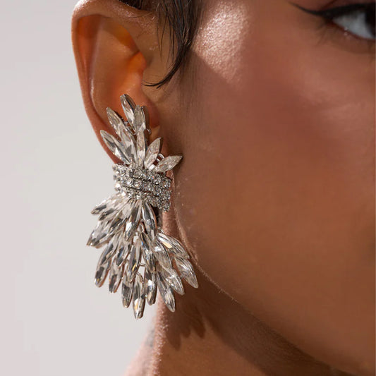 Full Diamond Wheat Wings Exquisite Elegant Graceful Fashion Rings