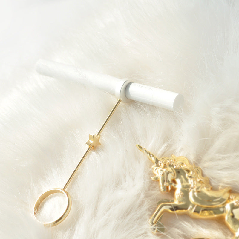 Creative Smoking Sweet Dream Two-color Electroplating Star Moon Truncheon Brass Ring