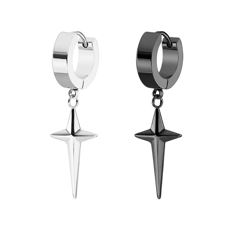 Stainless Steel Korean Style Round Ear Clip Earrings