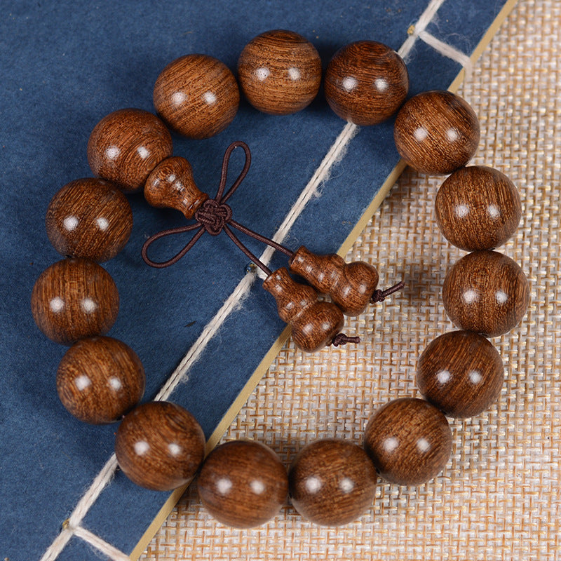 Golden Sandalwood Beads Ebony Wooden Bead Bracelet