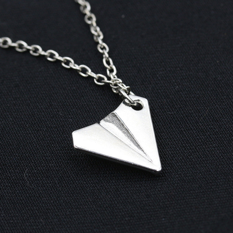 Attractive Charming One-way Band Paper Plane Necklaces