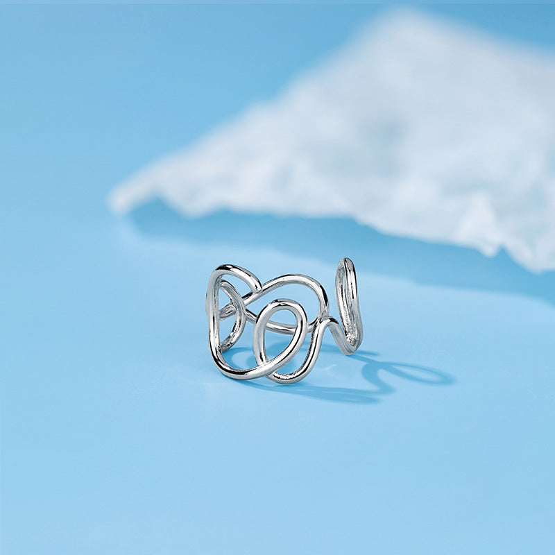 Line Female Light Luxury Minority Design Sense Commuter Opening Adjustable Rings