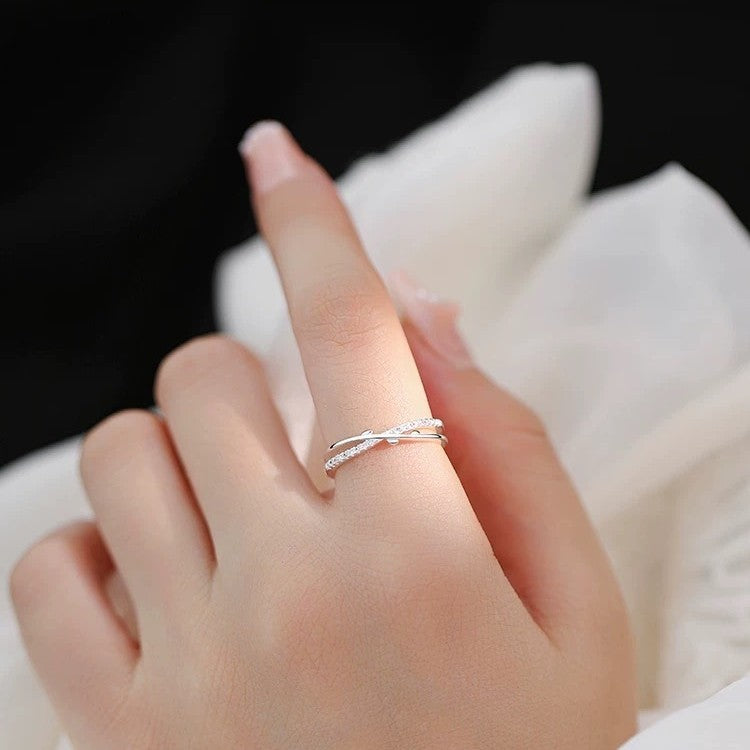 Women's Branch Buds Sterling Sier Design Simple Fashion Rings