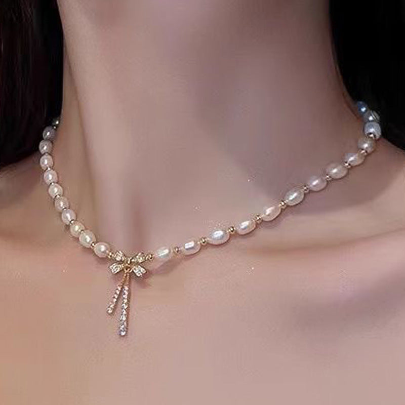 Women's Stitching Heart Clavicle Chain Light Luxury Necklaces
