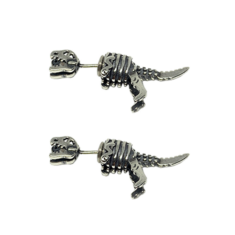 Women's & Men's Dinosaur Trend Personality Creative Single Dark Street Hip Stud Earrings