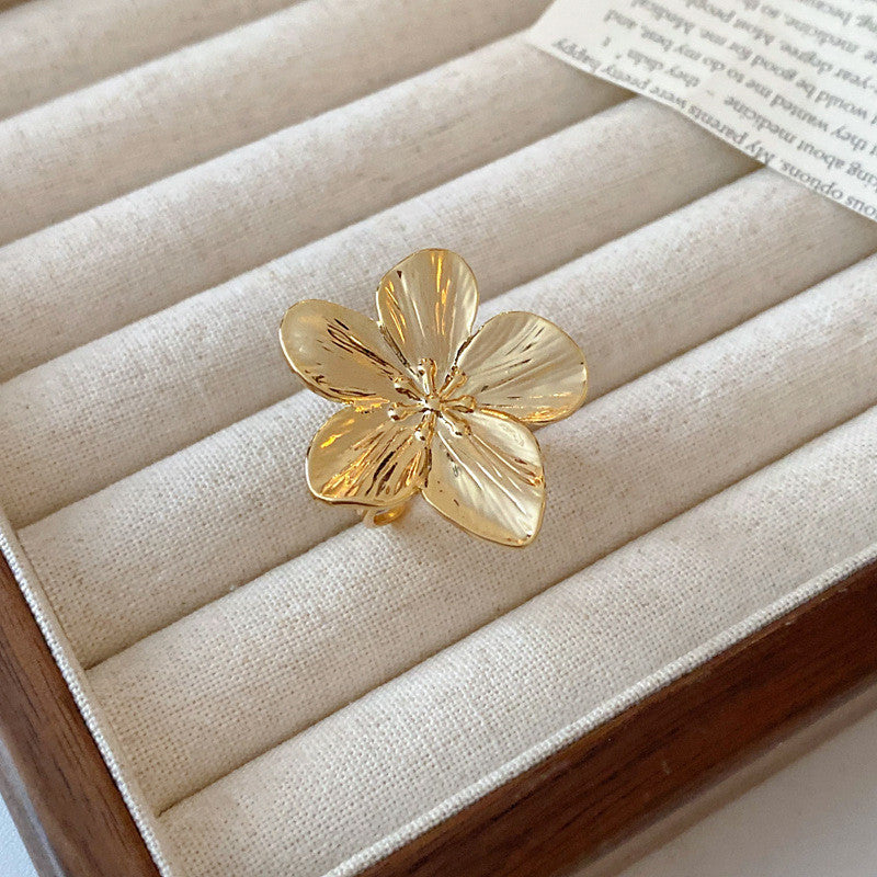 Flower Open Personalized Fashionable Niche Exaggerated Rings