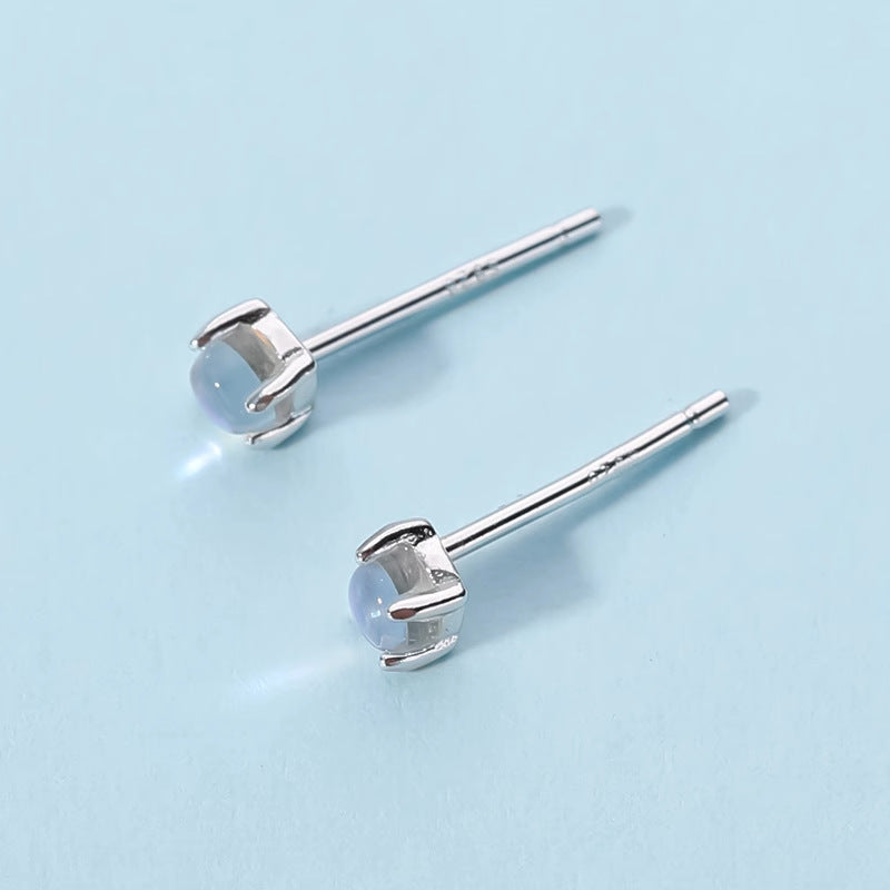 Women's Moonstone Simple Elegant High-grade Light Luxury Fashion Small Earrings