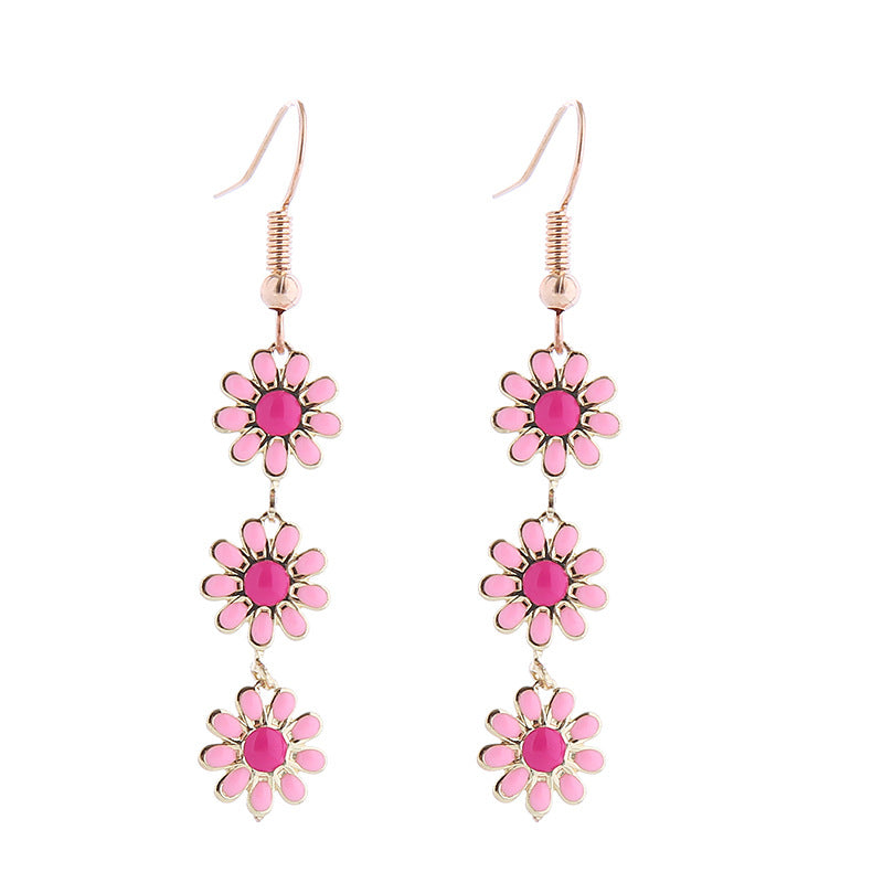 Fashion Little Daisy Clavicle Female Sweet Boho Earrings