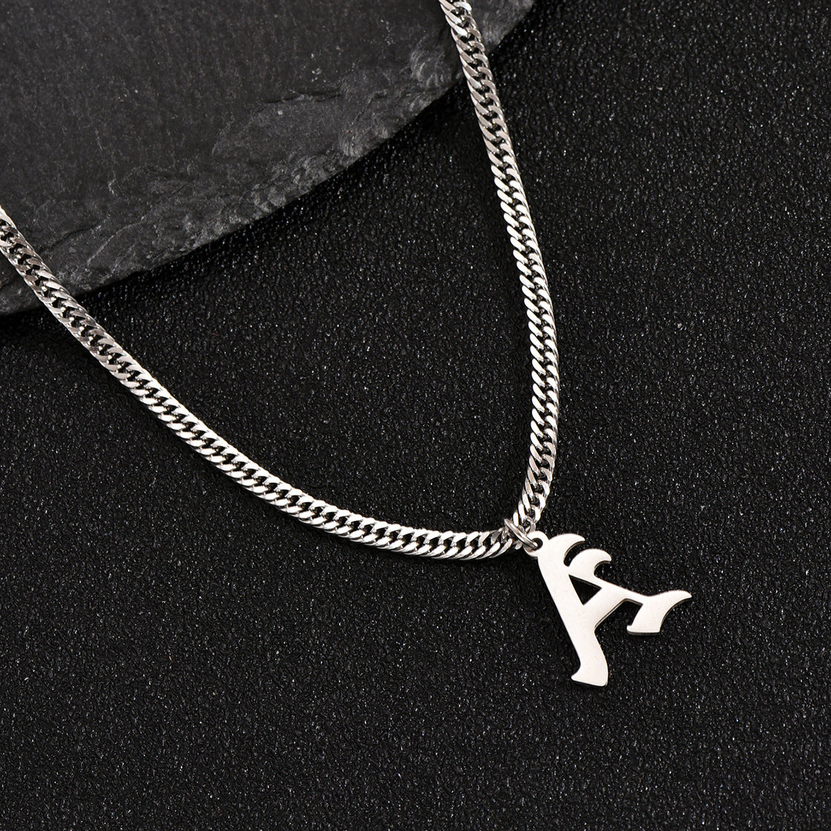 Men's Steel English Letter Niche High-grade Titanium Necklaces