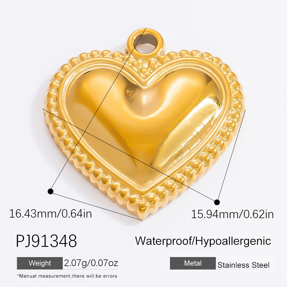 Inlaid Color Diamond Candy Moon Heart Earrings