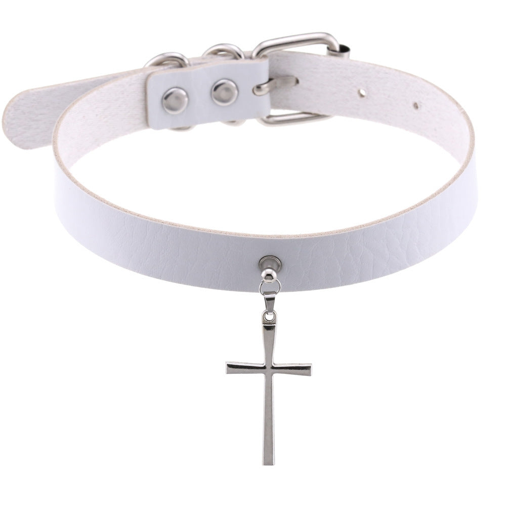 Hip Hop Punk Exquisite Cross Short Collar