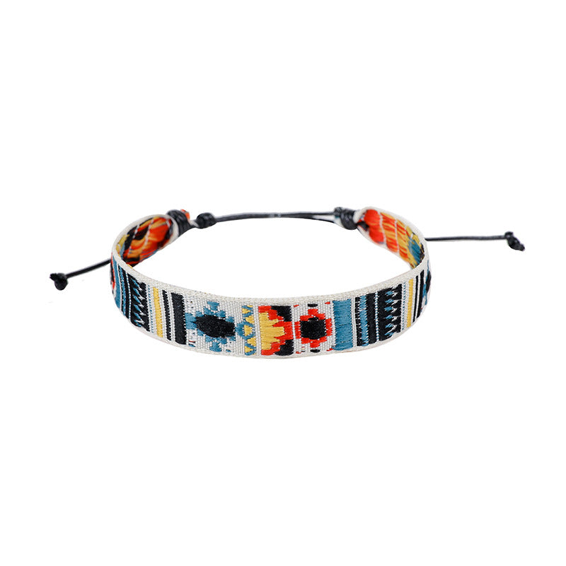 Bohemian Artistic Printed Fabric Carrying Strap Bracelets