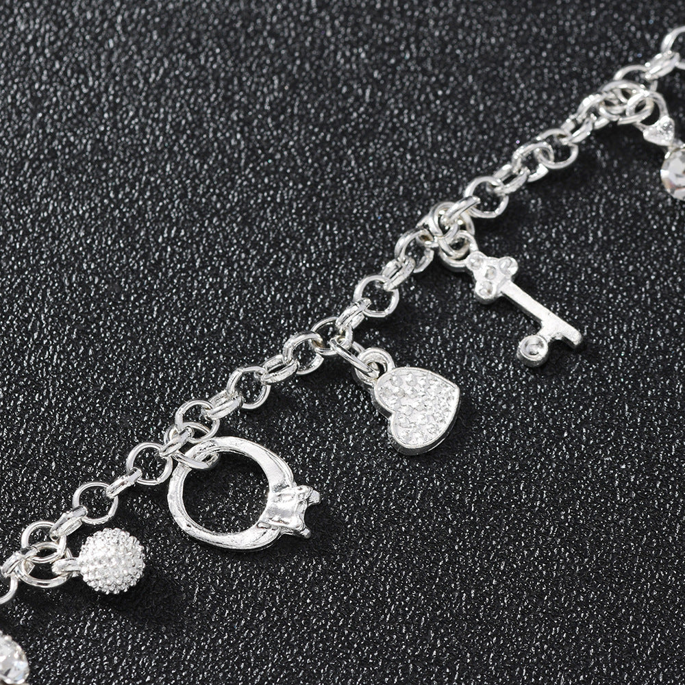 Creative Attractive Women's Sier Fashion Thirteen Bracelet
