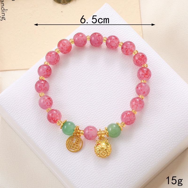 Graceful Crystal Super Moonstone Couple Girlfriends Bracelet