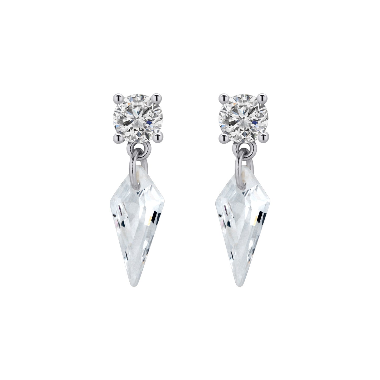 Flash Diamond Fringed Zircon Female Minority Simple Temperament Cold Feeling Stud Earrings