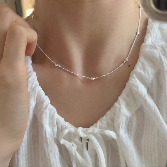 Women's Sterling Sier Loving Heart Light Luxury Minority Bracelets