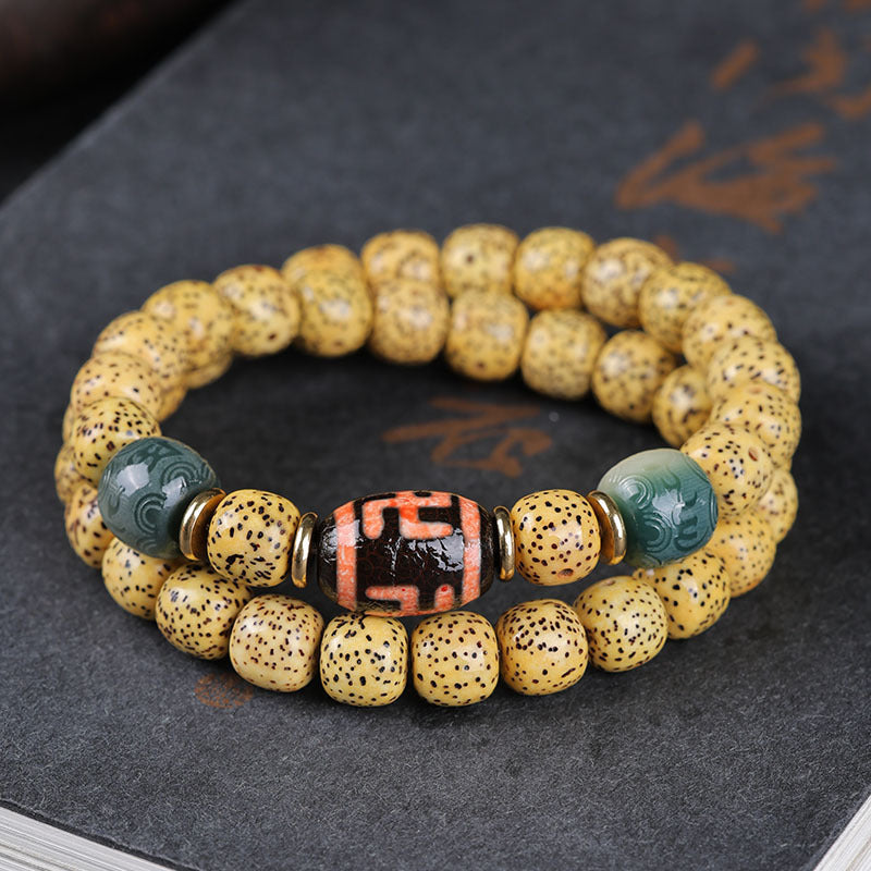 January Gold Seed Crafts Buddha Prayer Beads Bracelets