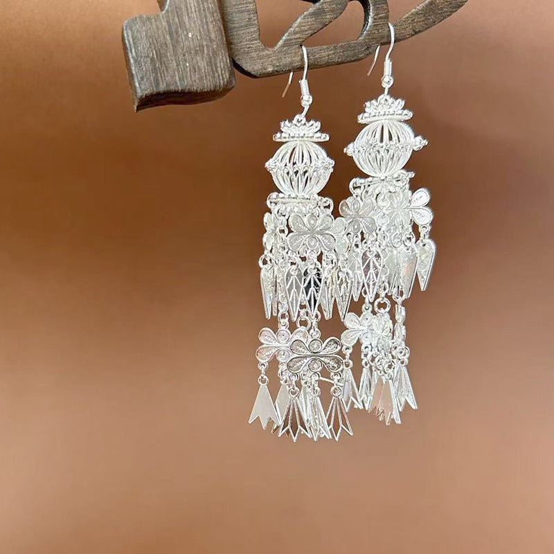 Ethnic Style Peacock Retro Ear Hook Earrings