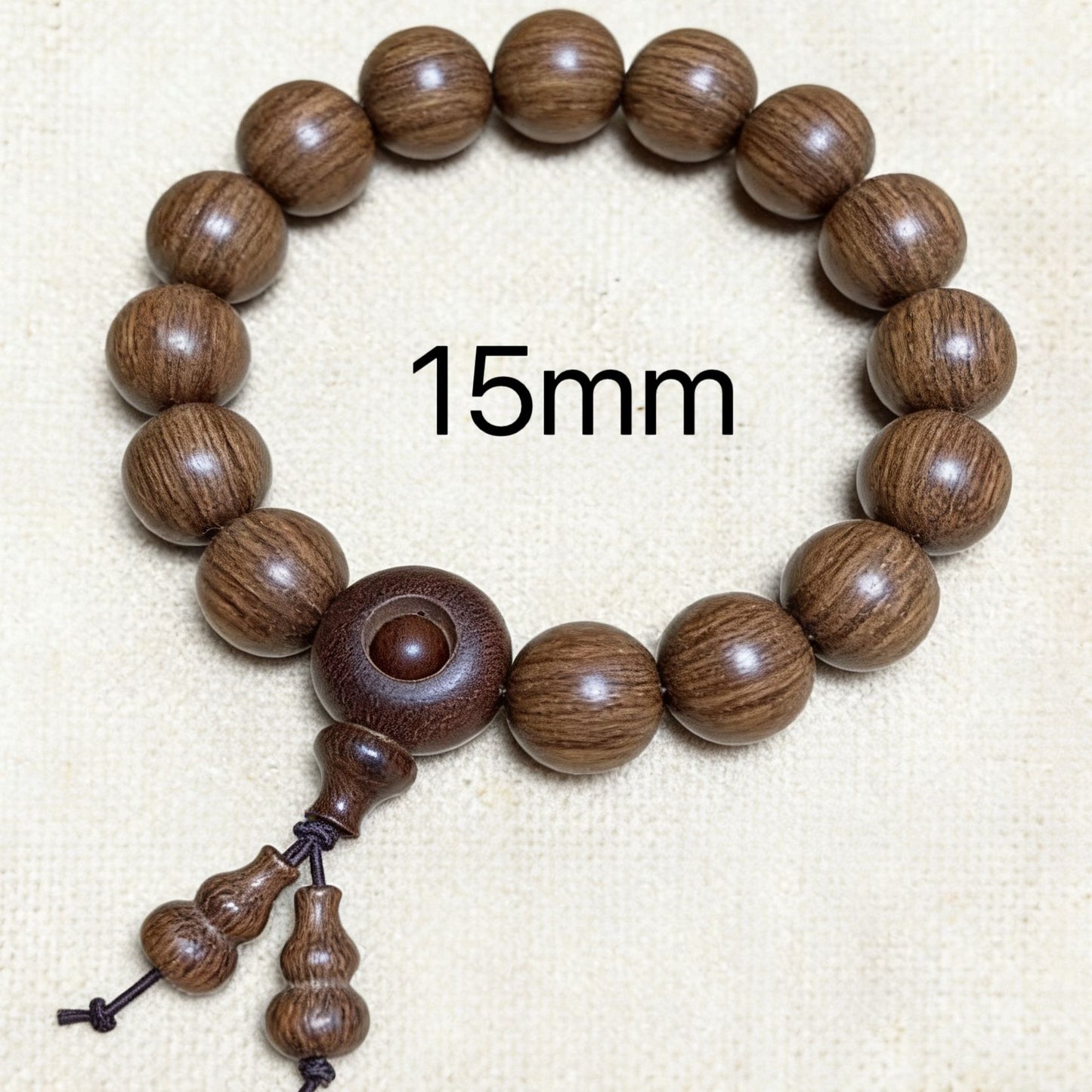 Grain Old Materials Gold Sandalwood Pcs Buddha Beads Unisex Style Bracelet