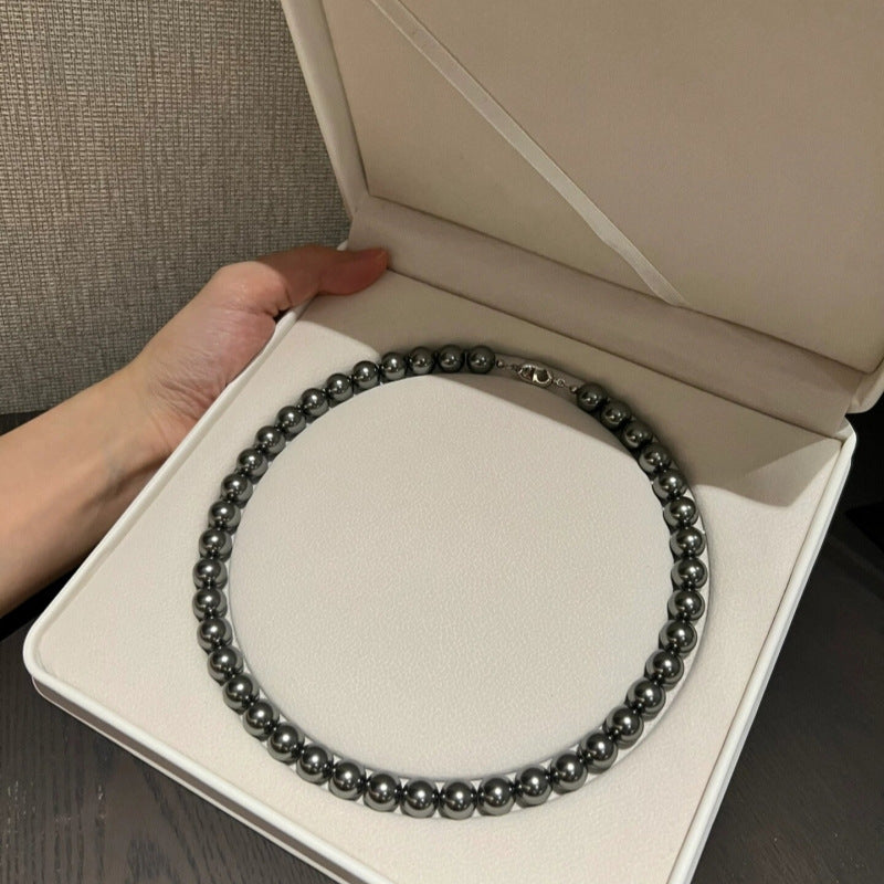 Women's Sier Natural Freshwater Pearl Summer Versatile Clavicle Chain Necklaces