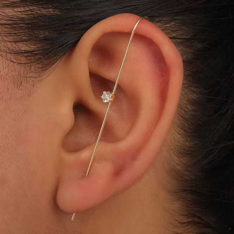 Sier Plated Ear Clips Without Piercing Rings