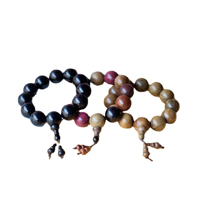 Ebony Beads African Purple Sandalwood Wooden Rosewood Crafts Buddha Bracelets
