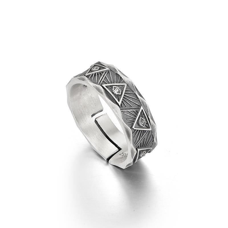 Men's Design Sense Niche Retro Personalized Index Ring