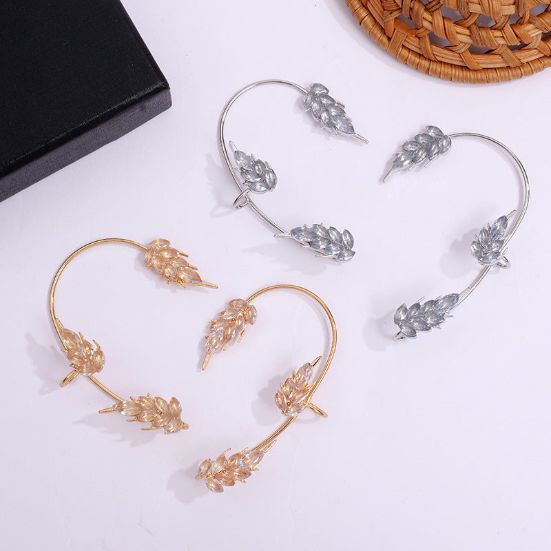 Ear Graceful Fashionable Micro Inlaid Zircon Female Without Piercing Stud Earrings