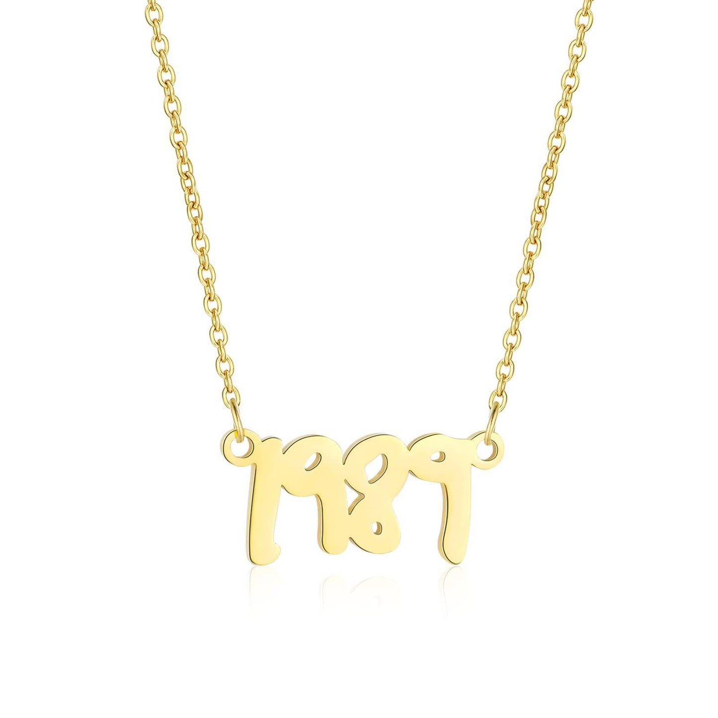 Women's Steel Paper Card Gold Clavicle Chain Necklaces