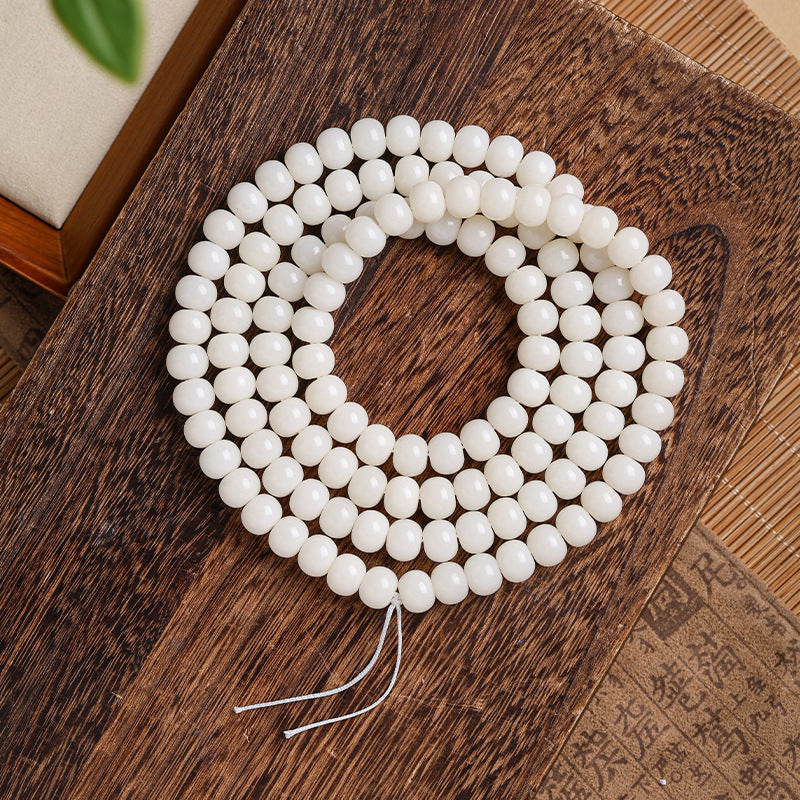 Beeswax Yellow Old Materials Flat Round Bead Bracelets